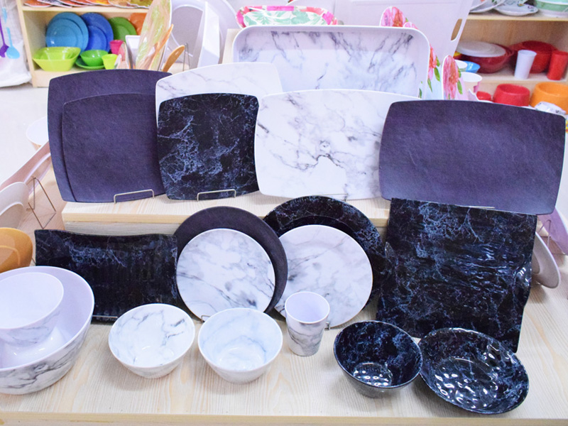 Black & White Marble Melamine Tablewares