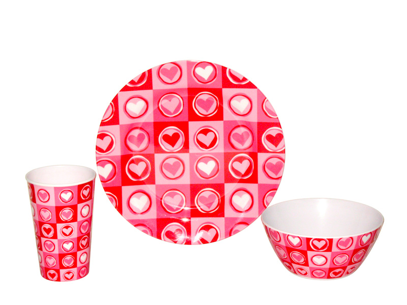 Valentine Design Melamine Dinner Sets