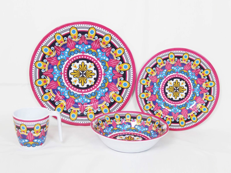 2416 Rim Shape, Textured Dinner Set
