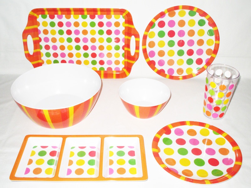 2321 Colorful Dots Melamine Tableware